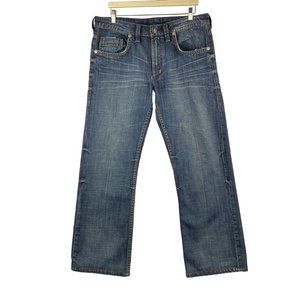 Buffalo David Bitton Jeans Men 35x30* Travis Relaxed‎ Fit Straight Blue